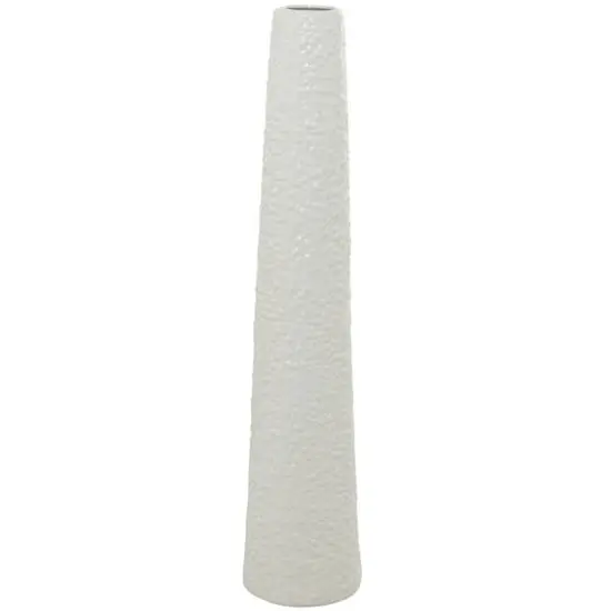 Modern Ceramic Vase with Bubble Texture White {1}
