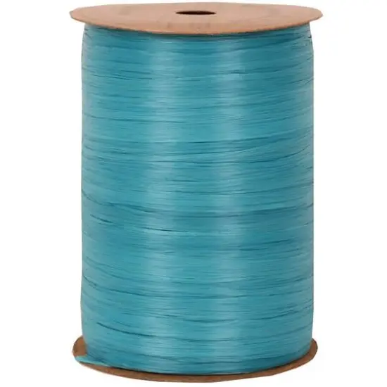 JAM Paper 100yd. Raffia Ribbon Caribbean Blue {1}