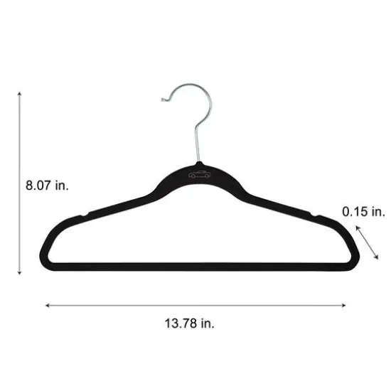 Simplify Kids Velvet Hangers, 25ct. Black {10}