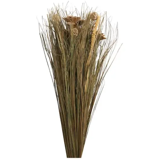 41" Brown Dried Plant Floral Bouquet Grass Natural Foliage with Deco Ball Accents {4}