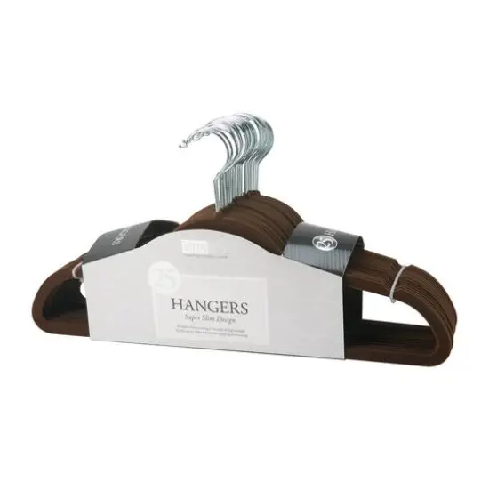 Simplify Slim Velvet Suit Hangers, 25ct. Chocolate {4}