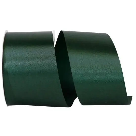 JAM Paper 2.5" x 50yd. Single Face Satin Allure Ribbon Hunter {1}