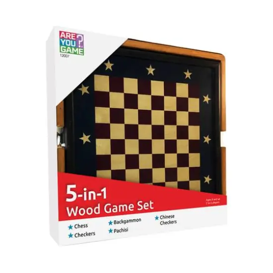 5-in-1 Wood Game Set {1}