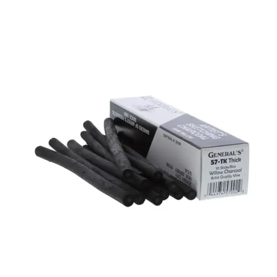 General's&reg; Thick Willow Sketching Charcoal, 10ct. {1}