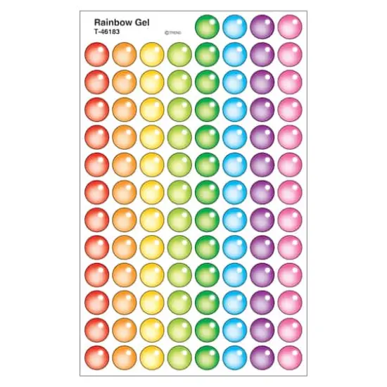 Trend Enterprises&reg; Rainbow Gel superSpots&reg; Stickers, 800ct.  {1}