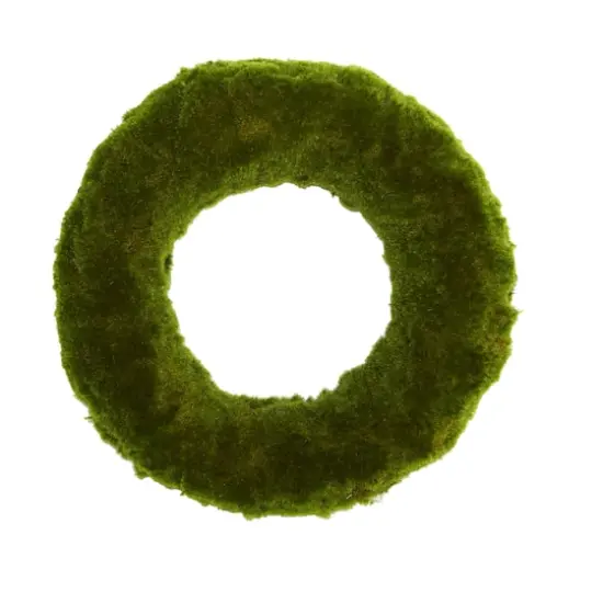 18" Green Moss Wreath {1}