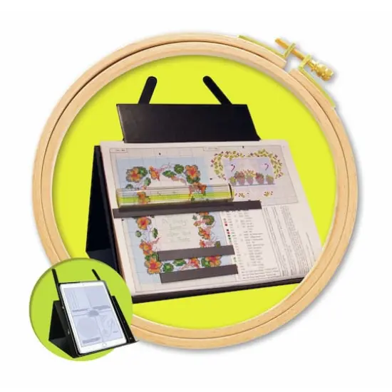 PROP-IT&reg; Portable Magnetic Needlework Chart Holder with Magnifier {1}