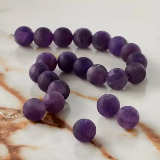 Matte Amethyst Round Beads, 8mm by Bead Landing&trade; {3}