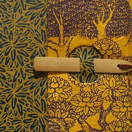 Lama Li Wanderer Hardcover Handmade Journal Gold and Brown {4}