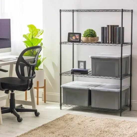 IRIS Gray Snap Tight Plastic Letter & Legal File Organizer Box, 3ct. {7}