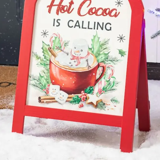 Glitzhome&reg; 2ft. Wooden Peppermint Easel Porch D&eacute;cor {7}