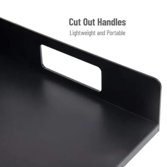 Mind Reader Black Plastic Utensil, Napkin & Plate Serving Tray {5}