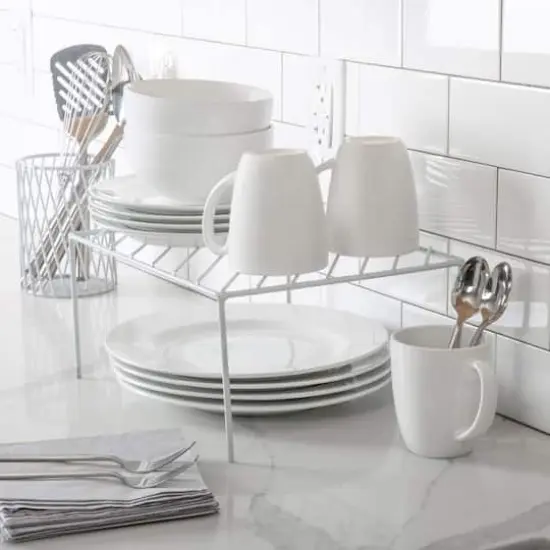 Laura Ashley White Speckled Medium Helper Shelf {5}