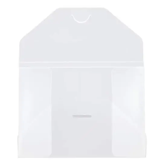 JAM Paper 5.5" x 7.5" Clear Frost Tuck Flap Closure Plastic Envelope {3}