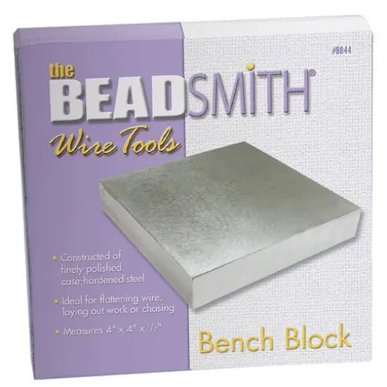 The Beadsmith&reg; Steel Bench Block, 4" x 4" {3}