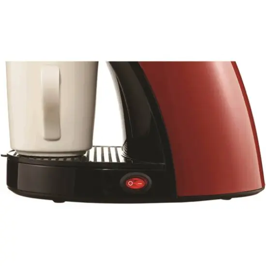 Brentwood Red Single-Serve Coffee Maker with Porcelain Mug {8}