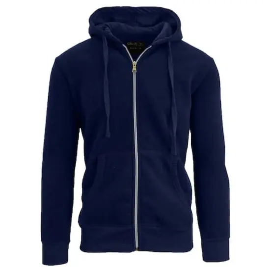 Galaxy by Harvic Boy's Fleece-Lined Zip-Up Hoodie Navy {1}
