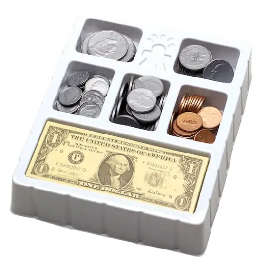 Educational Insights Play Money, Coins & Bills Tray {1}