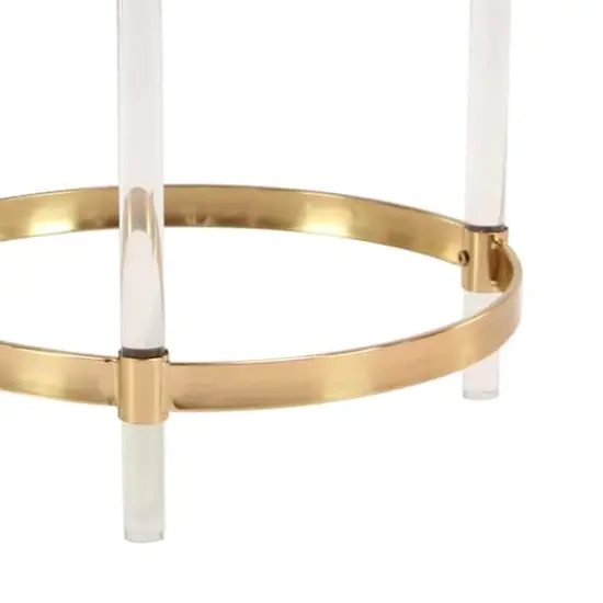 23'' Gold Acrylic Contemporary Accent Table {4}