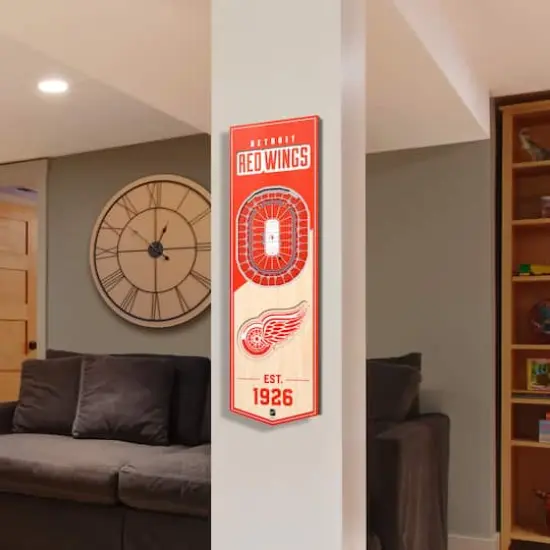19" NHL 3D StadiumView Banner Detroit Red Wings {4}