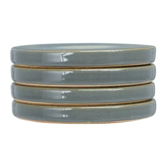 Hello Honey&reg; Reactive Glaze Stoneware Coasters Set Blue {5}