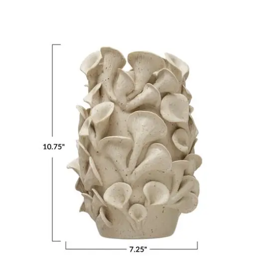 Hello Honey® 11" White Reactive Glaze Handmade Organic Stoneware Sculpted Vase {3}