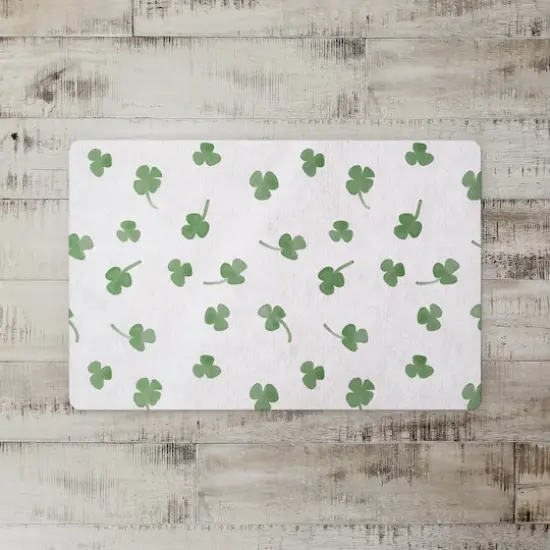 Tiny Shamrock Pattern 27" x 18" Floor Mat {3}