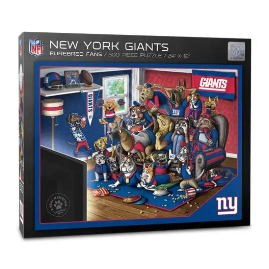 NFL Purebred Fans A Real Nailbiter 500 Piece Puzzle New York Giants {1}