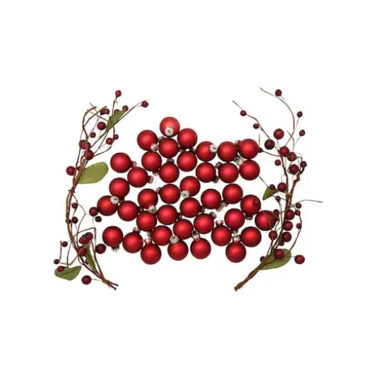 Whitehurst 40ct. 1.25" Matte Glass Ball Ornaments Red Matte {4}