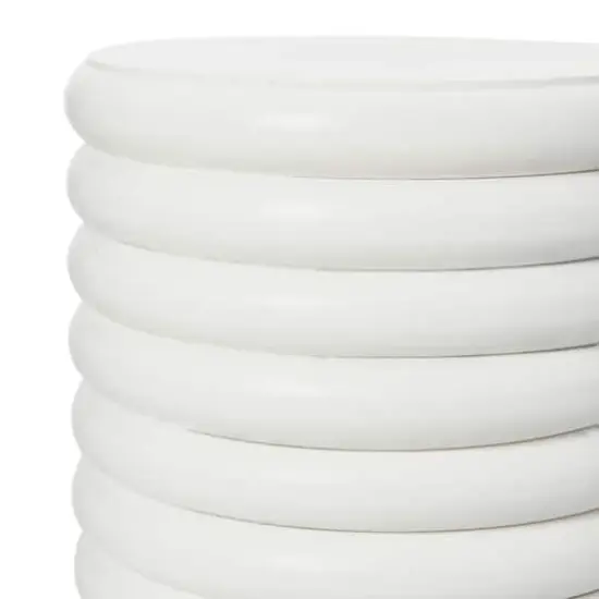 Hello Honey&reg; 18.5" White Finish Dossier Vintage-Inspired Solid Wood End Table with Flat Top {3}