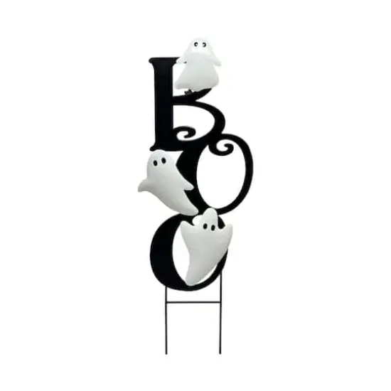 2ft. Black & White Boo Metal Yard Stake by Ashland&reg; {1}