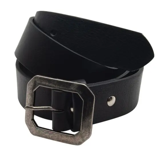 Black Leather Belt Strap by ArtMinds&trade; {6}