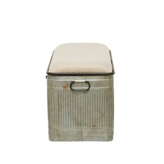 Gray Iron Farmhouse Bench, 19" x 37" x 17" {4}