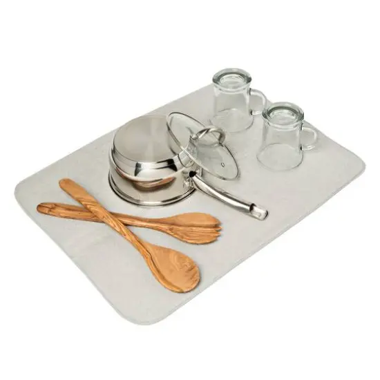 Honey Can Do 18" x 24" Dish Drying Mat Gray {4}