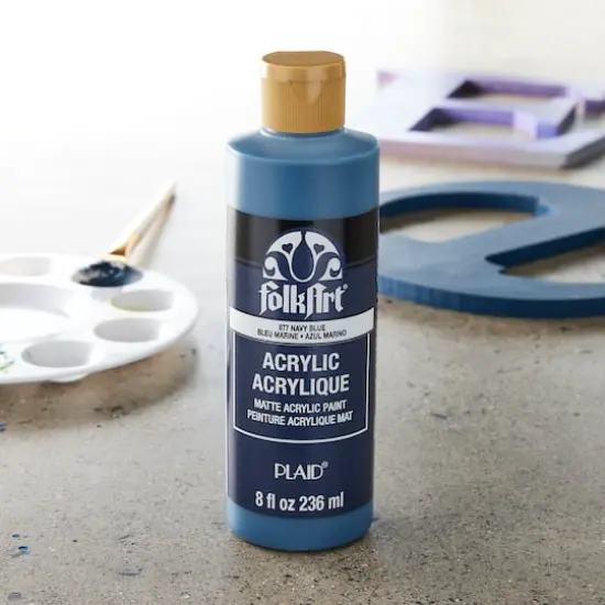 FolkArt&reg; Acrylic Paint, 8oz. Navy Blue {3}