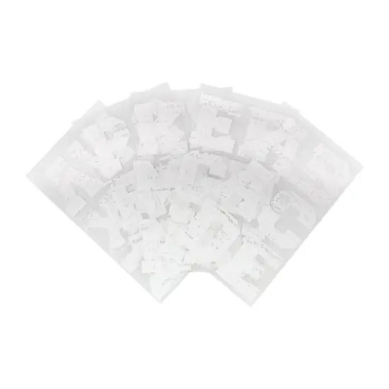 3" White Distressed Letters Iron-On Transfers by Make Market&reg; {4}