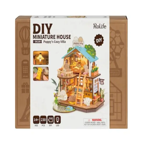 Rolife&reg; Puppy's Cozy Villa DIY Miniature House Kit {9}