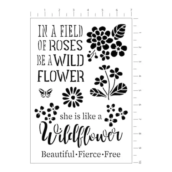 Wildflower Stencils, 7" x 10" by Craft Smart&reg; {4}