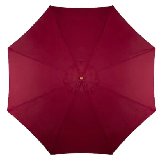 8.5ft. Outdoor Patio Market Umbrella with Wooden Pole Burgundy {4}