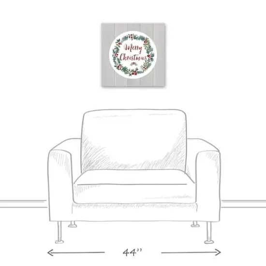 Christmas Wreath Canvas Wall Art {6}