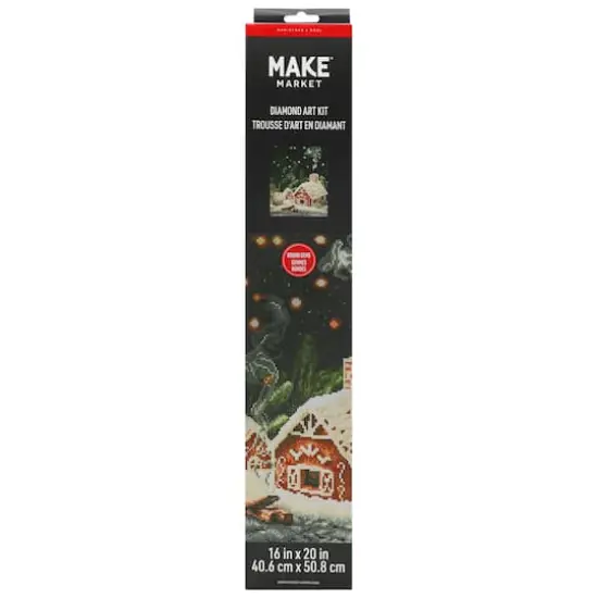 16" x 20" Gingerbread House Diamond Art Kit by Make Market&reg; {1}