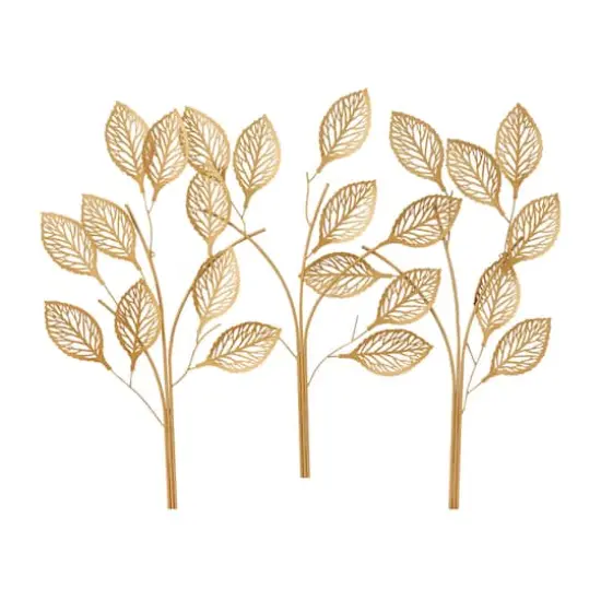 Gold Coastal Floral and botanical Wall Decor, 36" x 1" x 29" {1}