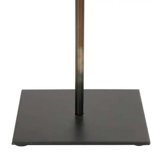 12.5" Light Blue Polystone Coral Textured Sculpture with Bronze Stand {11}