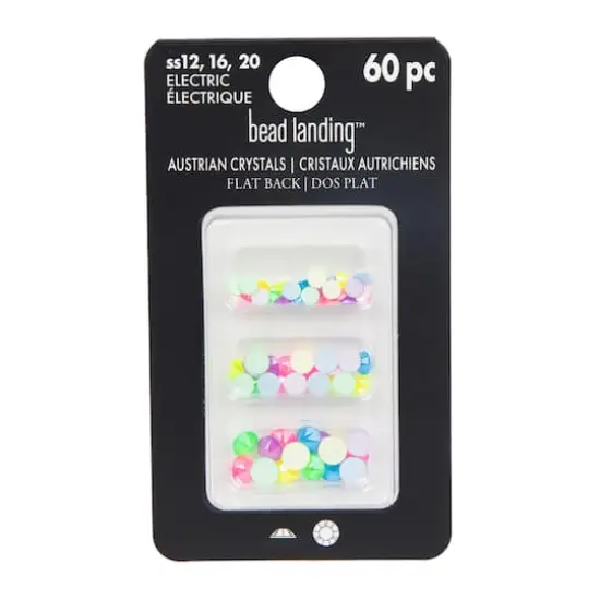 Round Flatback Austrian Crystals Mix by Bead Landing™, 60ct. Electric {4}