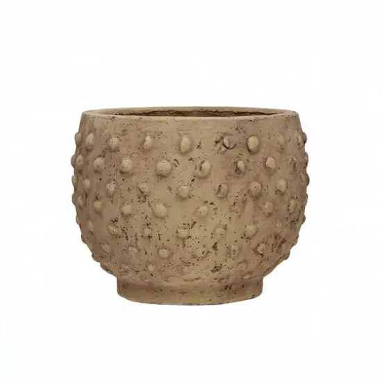 Hello Honey&reg; 7'' Distressed Finish Sandstone Hobnail Planter {8}