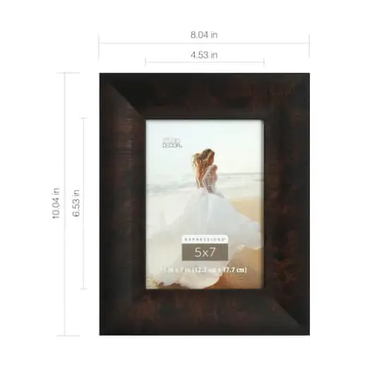 Expressions&trade; 5" x 7" Espresso Beveled Frame by Studio D&eacute;cor&reg; {4}