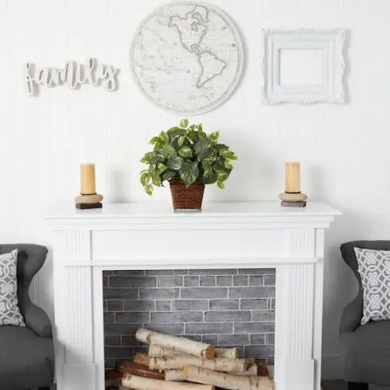 17" Pothos In Coiled Rope Planter {4}