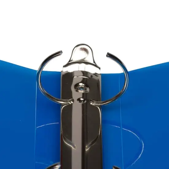 JAM Paper 1.5" Glass Twill Plastic 3-Ring Binder Blue {5}