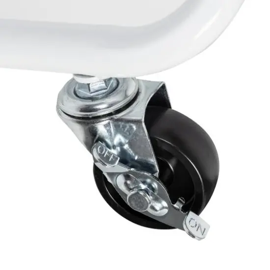 Honey Can Do White 3-Tier Metal Rolling Cart {7}