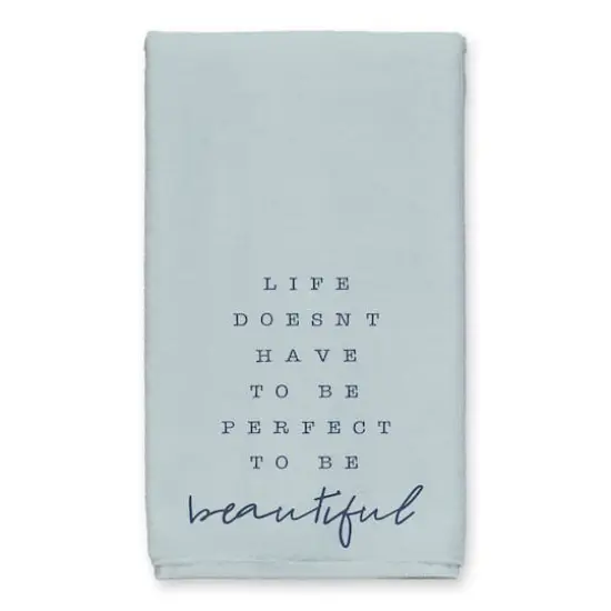 Life is Beautiful Tea Towel Set Blue {3}
